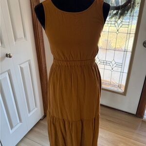 Sincerely Jules Mustard Midi Dress